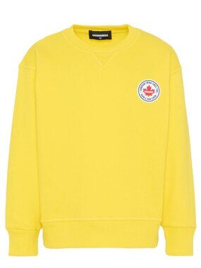 DSQUARED2 KIDS crew-neck logo-patch sweatshirt
